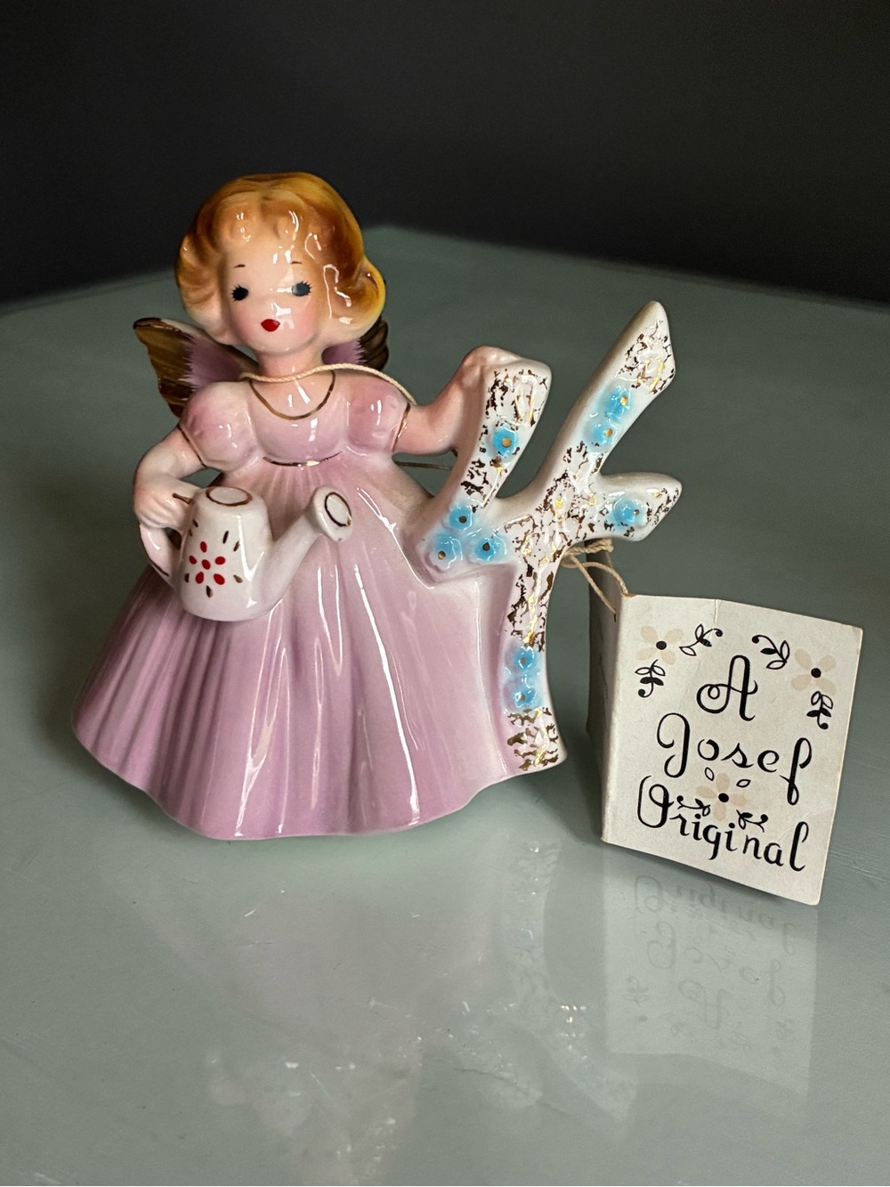 Josef originals Birthday Girl Angel Fairy Figurine Number 4 in Series